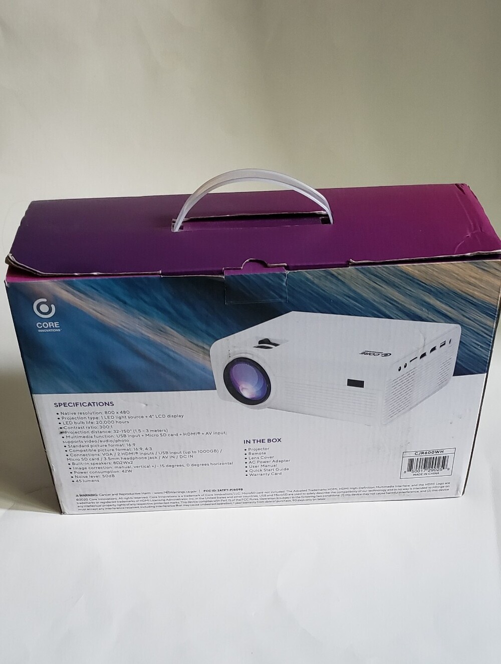 Core Innovations 150" Home Theater Projector White CJR600WH